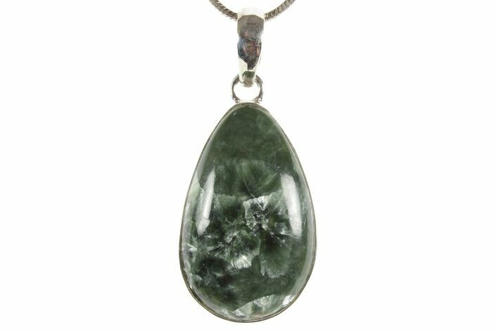 Polished Seraphinite Pendant (Necklace) - Sterling Silver #369903